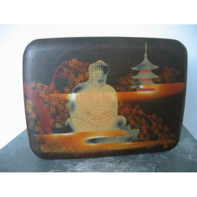 Japanse lakdoos - hout - boeddha - pagode