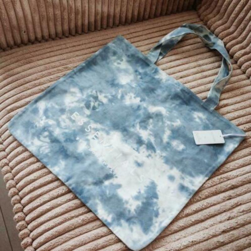 Canvas tas van Buddhawear blauw Tie Dye