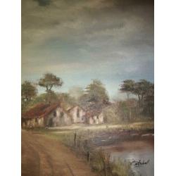 Landschap schilderij