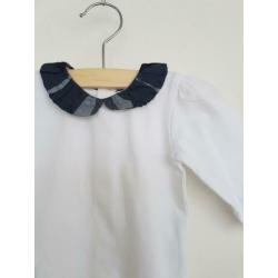 Burberry Baby romper blauwe kraag 62