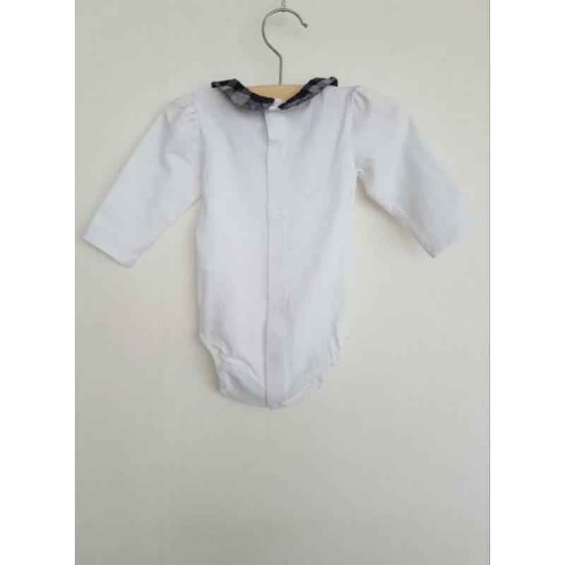 Burberry Baby romper blauwe kraag 62