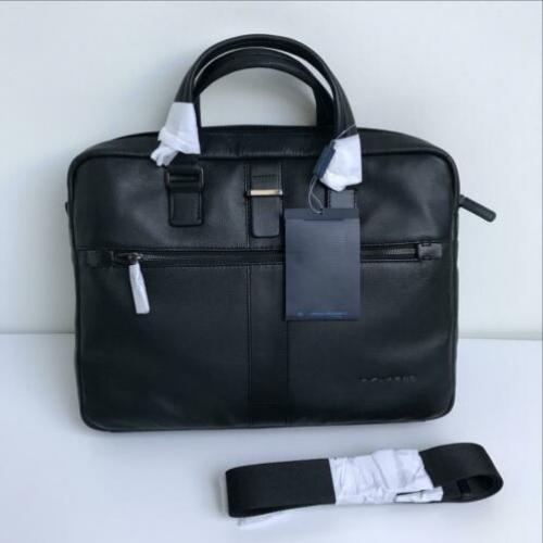 Piquadro tas zwart leer 15 inch laptoptas werktas nieuw