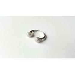 Zilveren ring met strass - 925 zilver