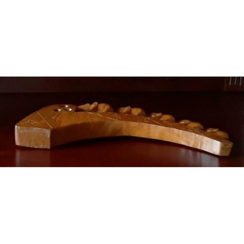 Houten beeld van 5 olifanten