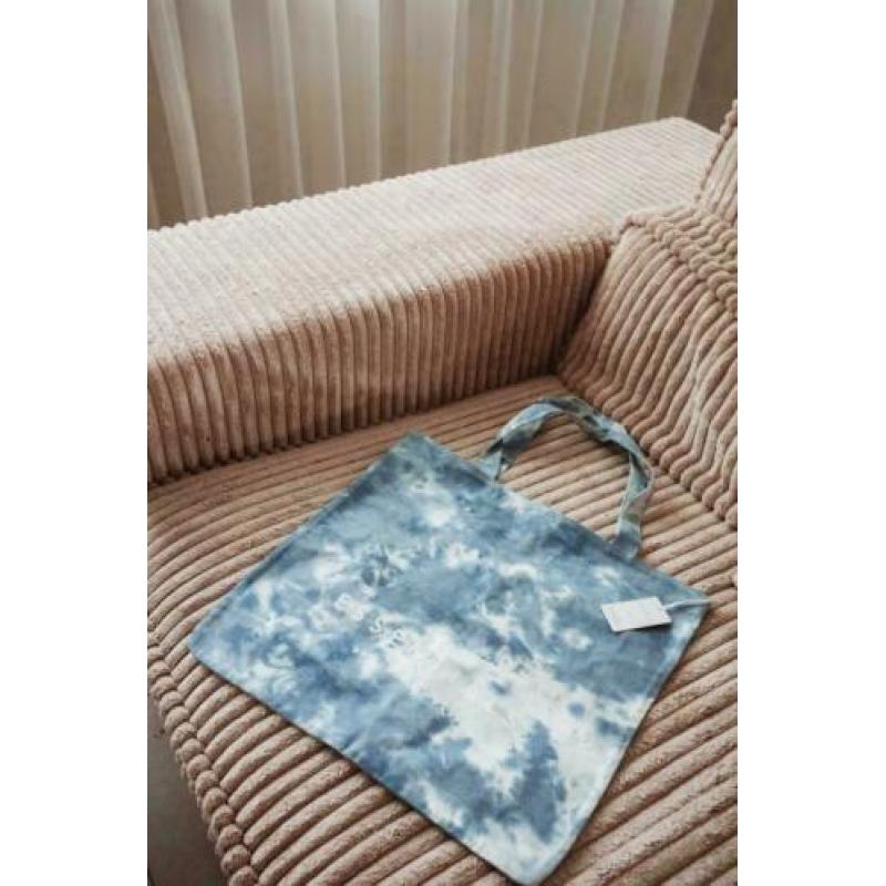 Canvas tas van Buddhawear blauw Tie Dye