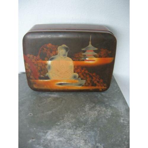 Japanse lakdoos - hout - boeddha - pagode