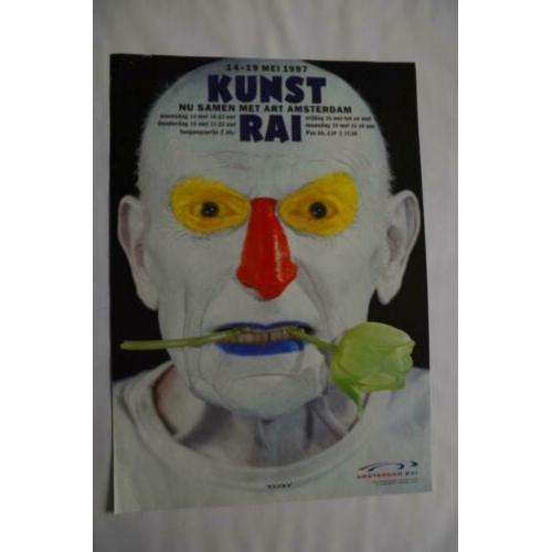 Affiche kunstrai Anthon Beeke clown schmink