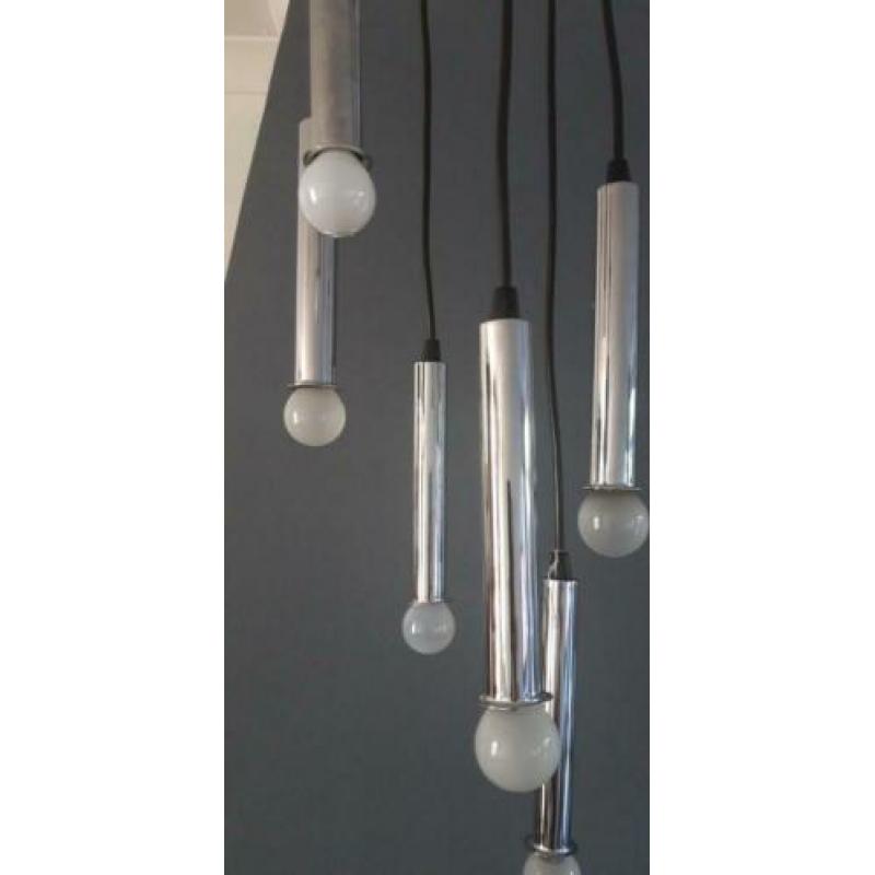 Vintage raak amsterdam Hanglamp chroom Buizen