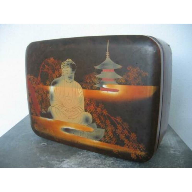 Japanse lakdoos - hout - boeddha - pagode