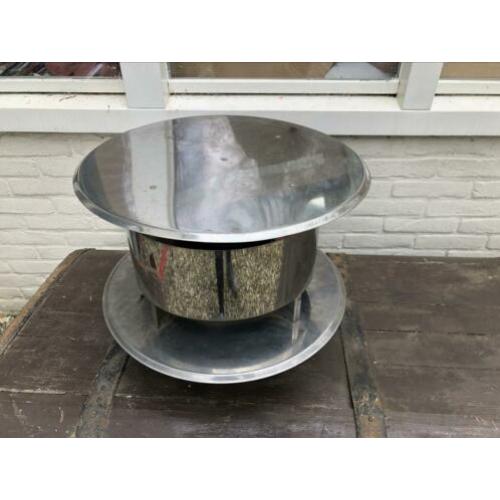 Kachelpijp rond 20cm met afdekkap binnenmaat 15cm g