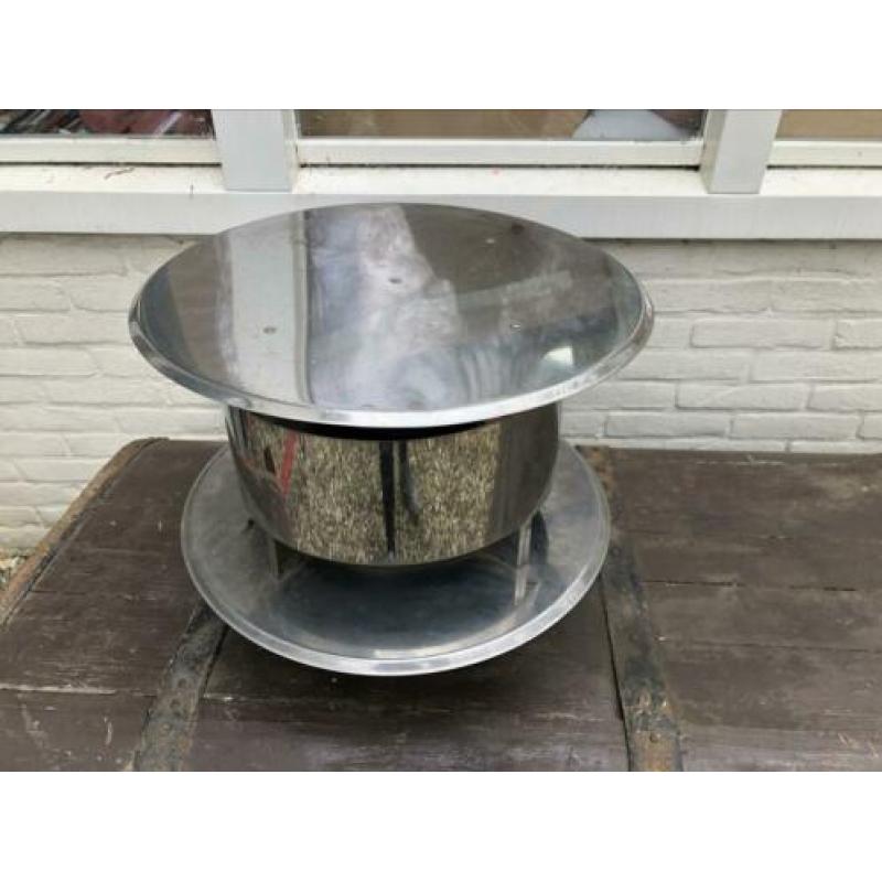 Kachelpijp rond 20cm met afdekkap binnenmaat 15cm g