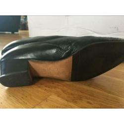 Vintage zwarte leren pumps Alexandria maat 8,5 lage hak