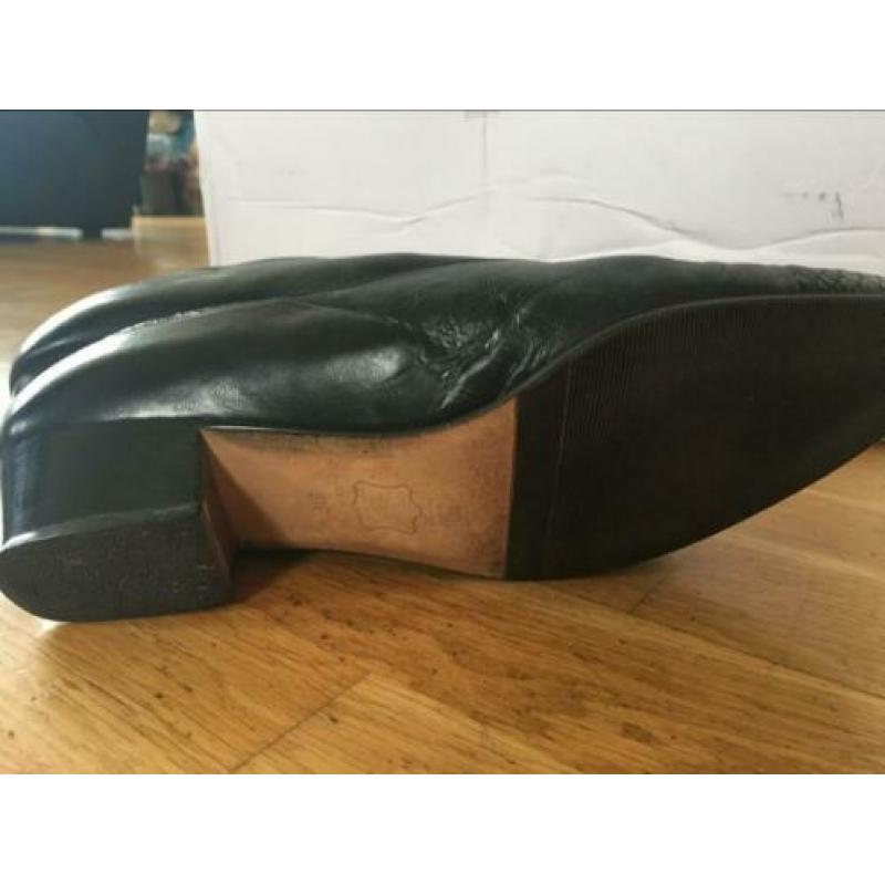 Vintage zwarte leren pumps Alexandria maat 8,5 lage hak