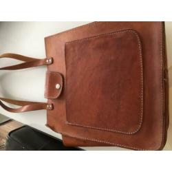 Leren tas, shopper, boodschappentas, bohoo