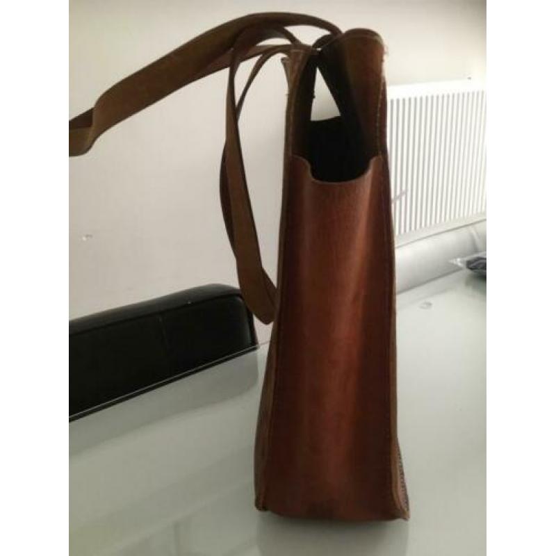 Leren tas, shopper, boodschappentas, bohoo
