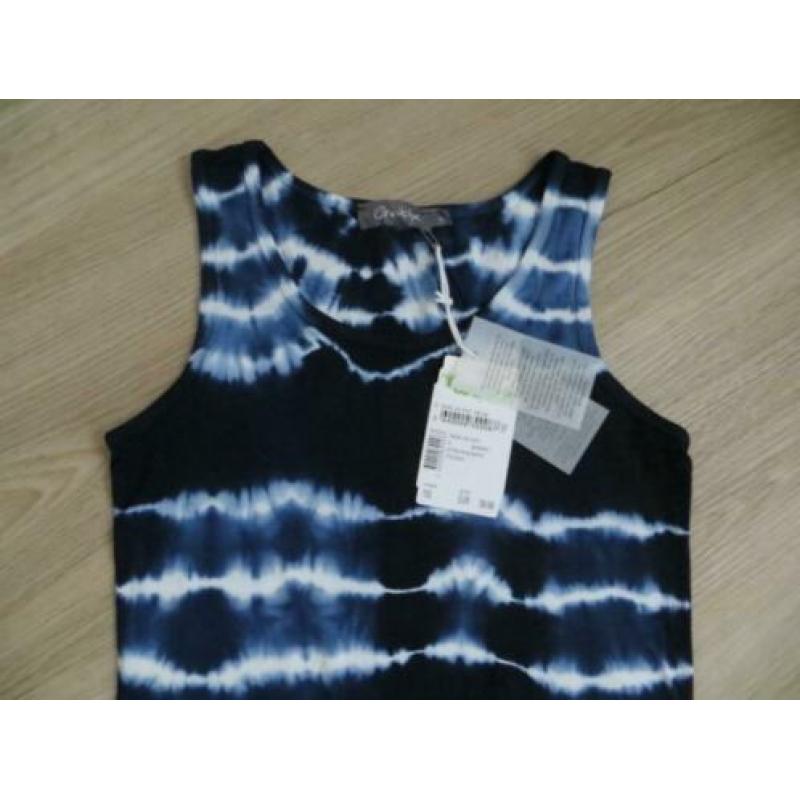 NIEUW! Geisha maxi jurk, blauw/lichtblauw/wit (152)