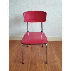 te koop: rode formica stoel, retro vintage jaren 60