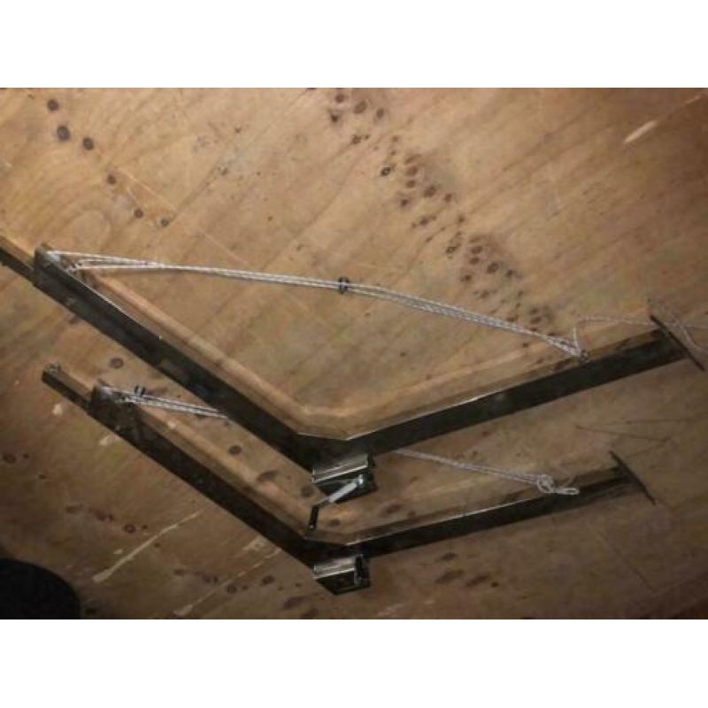 davits uitschuivbaar zware uitgevoering ( ongebruikt) 160 cm