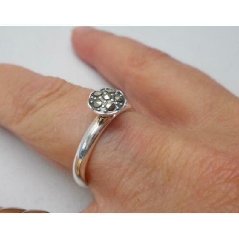 Zilveren stapelring Spinning maat 18 nr.823