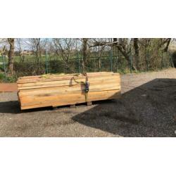 Vuren balken 9.5 cm x 9.5 cm 300 cm onbehandeld