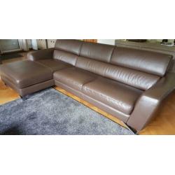 Lederen lounge bankstel