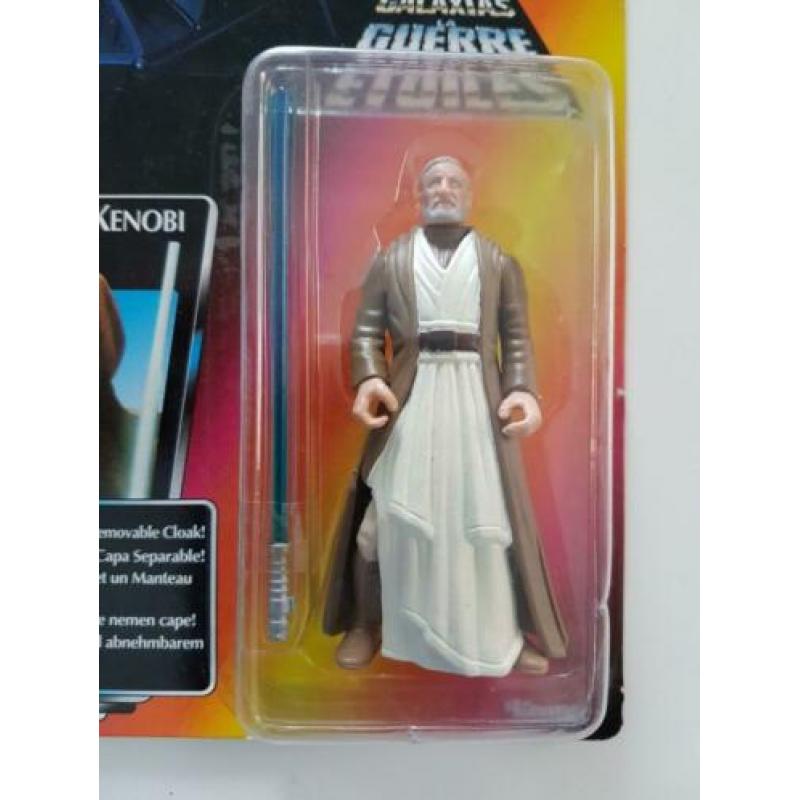 -45% Star Wars POTF Red Tri Logo Obi-Wan Kenobi - Long saber