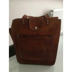 Leren tas, shopper, boodschappentas, bohoo
