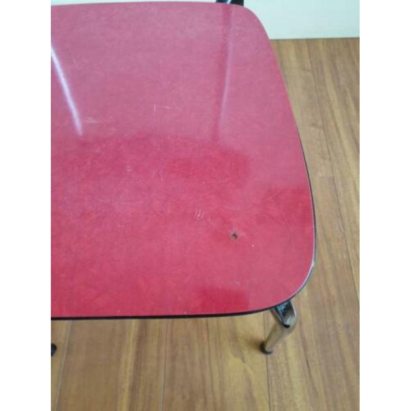 te koop: rode formica stoel, retro vintage jaren 60