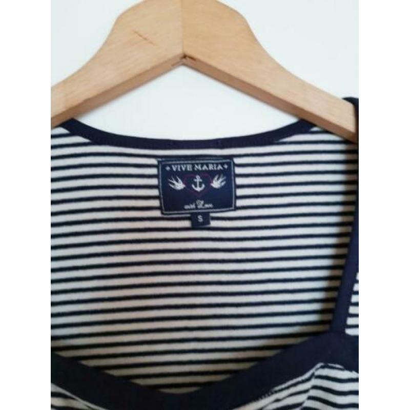 Vive Maria gestreept t-shirt van Top Vintage maat S 36