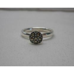 Zilveren stapelring Spinning maat 18 nr.823
