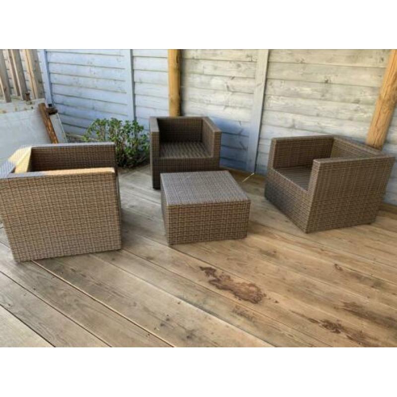 4-delig wicker setje