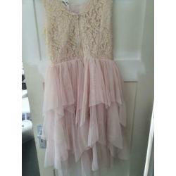 Superleuke feestjurk zalm H&M maat 170 zgan