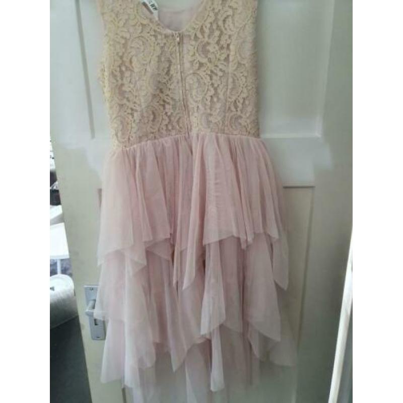 Superleuke feestjurk zalm H&M maat 170 zgan