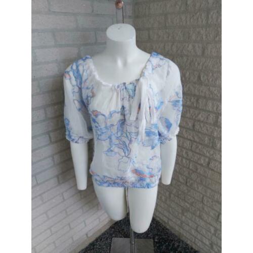 Witte blouse met strik van Villa maat S