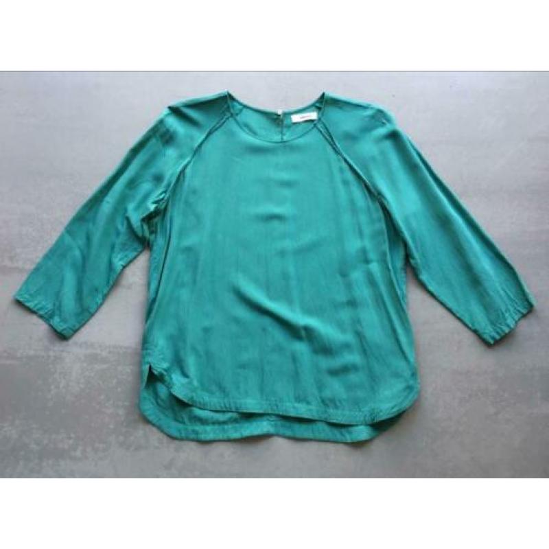 Groene, viscose top/blouse 3/4 mouw van Humanoid maat L
