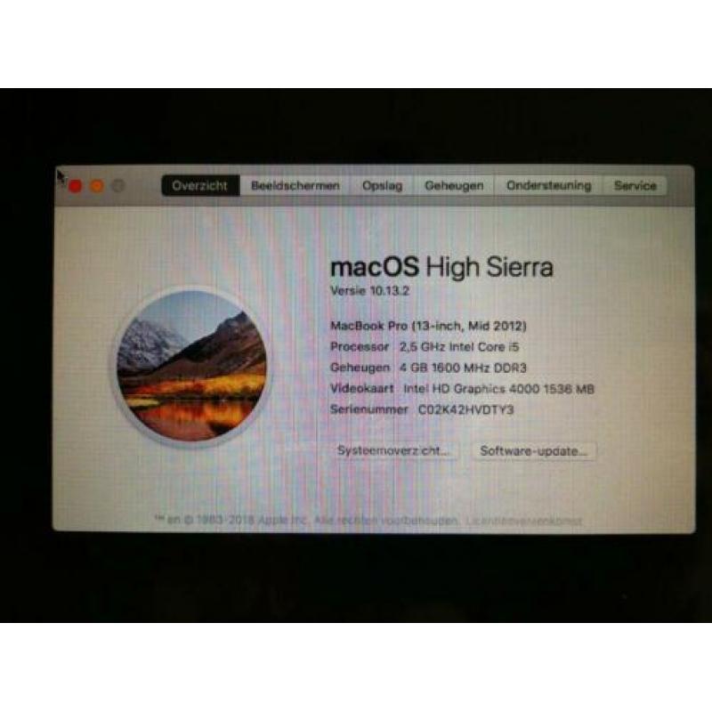 MacBook Pro (13-inch) 2,5 GHz i5 4GB
