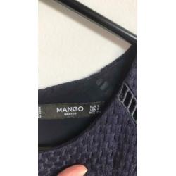 Mango jurk donkerblauw maat S