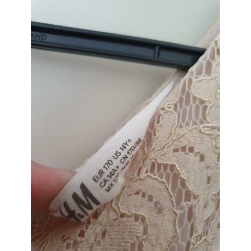 Superleuke feestjurk zalm H&M maat 170 zgan