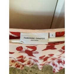 Roze viscose top Fabienne Chapot korte mouw maat S