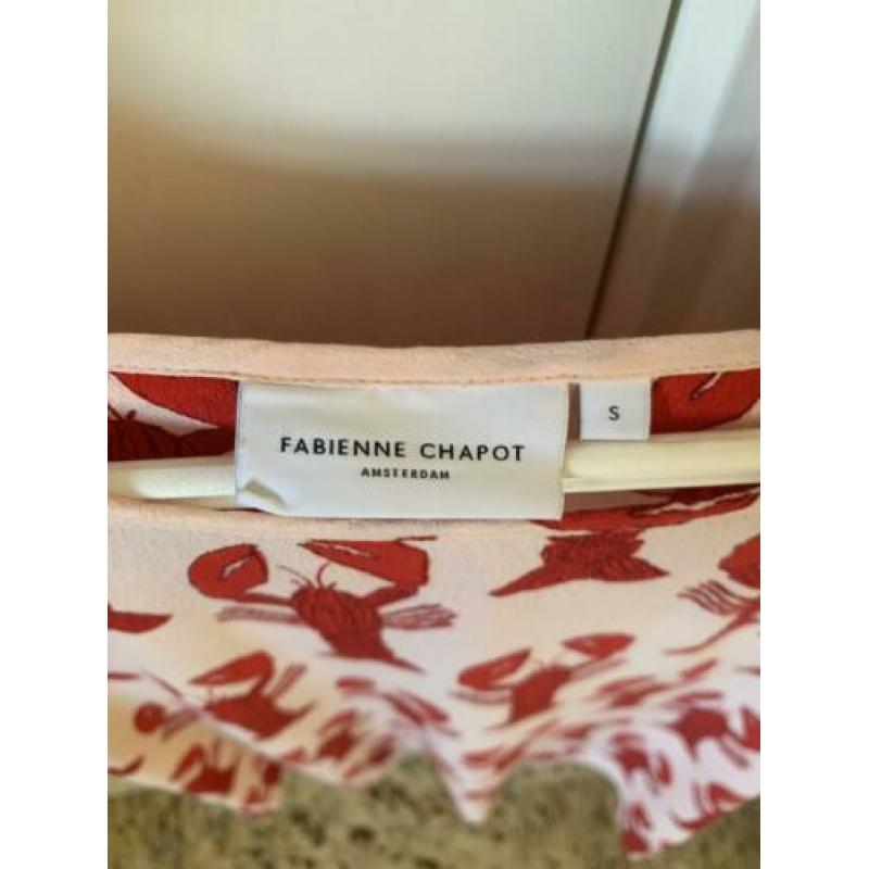 Roze viscose top Fabienne Chapot korte mouw maat S