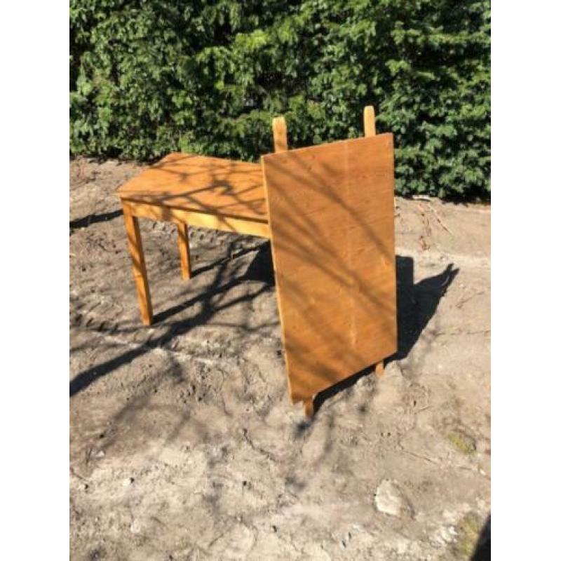 Houten oude cafe tafel / bistrotafel