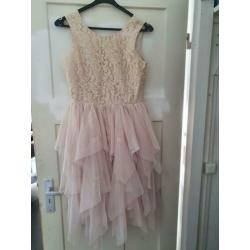 Superleuke feestjurk zalm H&M maat 170 zgan