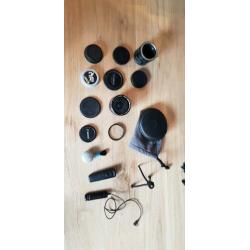 Restje fotografie spullen ( blinddoppen,uv filter, pouch) ca