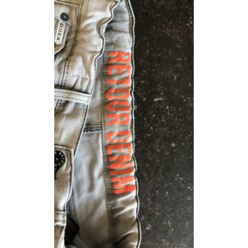 Lichtgrijze jog jeans Retour