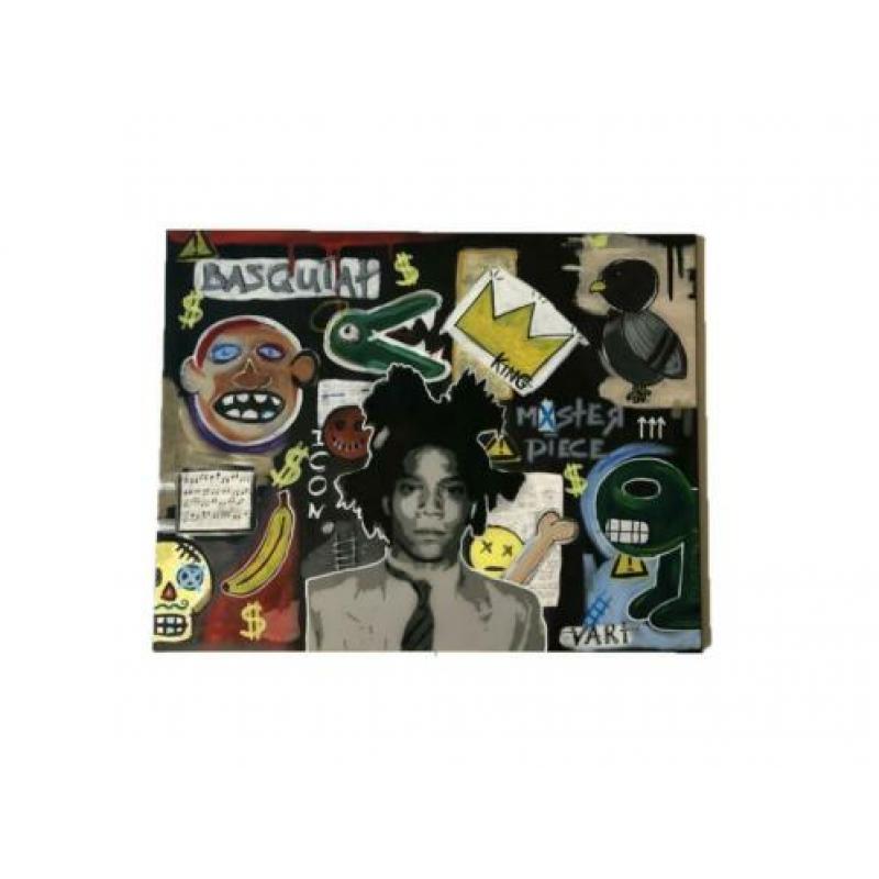Basquiat gemengde techniek op canvas