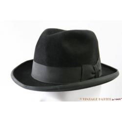 mooie oude Vintage Gleufhoed Homburg Rockel zwart 56