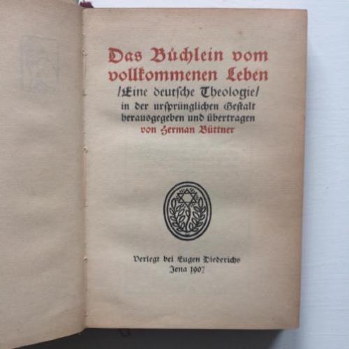 Herman Büttner - Das Büchlein vom vollkommenen Leben - 1907