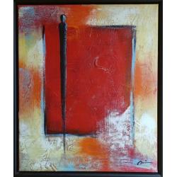 Abstracte schilderijen met professionele lijst.