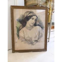 Antiek portret * lithografie J.B. LAFOSSE 1814-1875