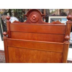 Antiek Houten Kuip Bed met Verstelbare Auping 90 x 190
